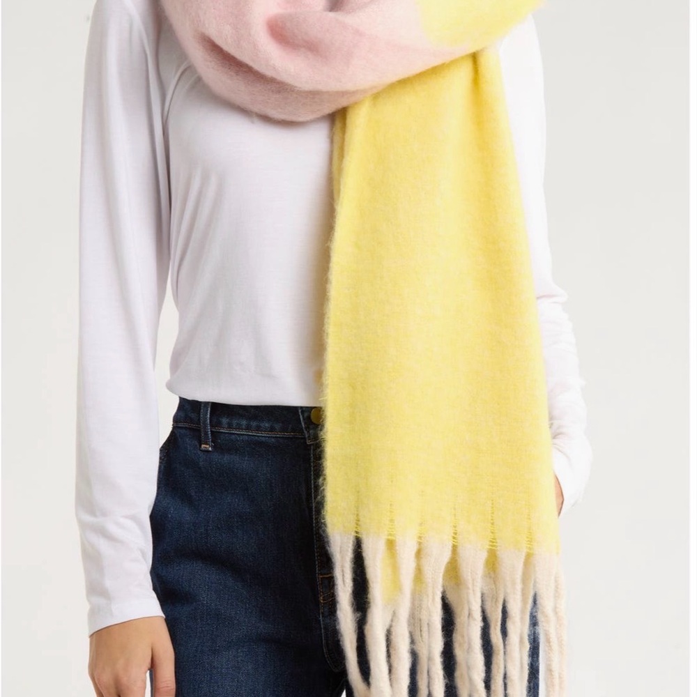 Tasha pastel color block blanket scarf